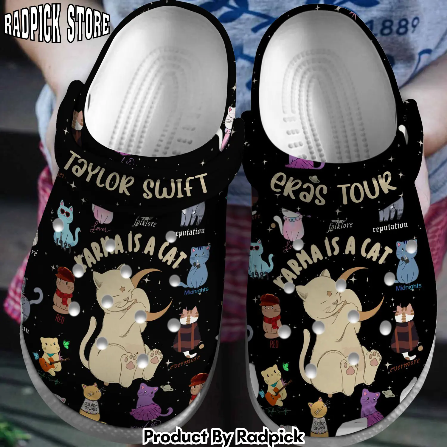 Radpick taylor swift music crocss crocband clogs shoes comfortable for men women and kids footwearelite exclusive v3e rp652887